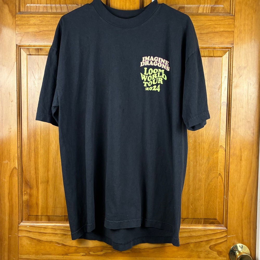 Imagine Dragons Loom World Tour 2024 T-Shirt Mens L Black Indie Rock Collector